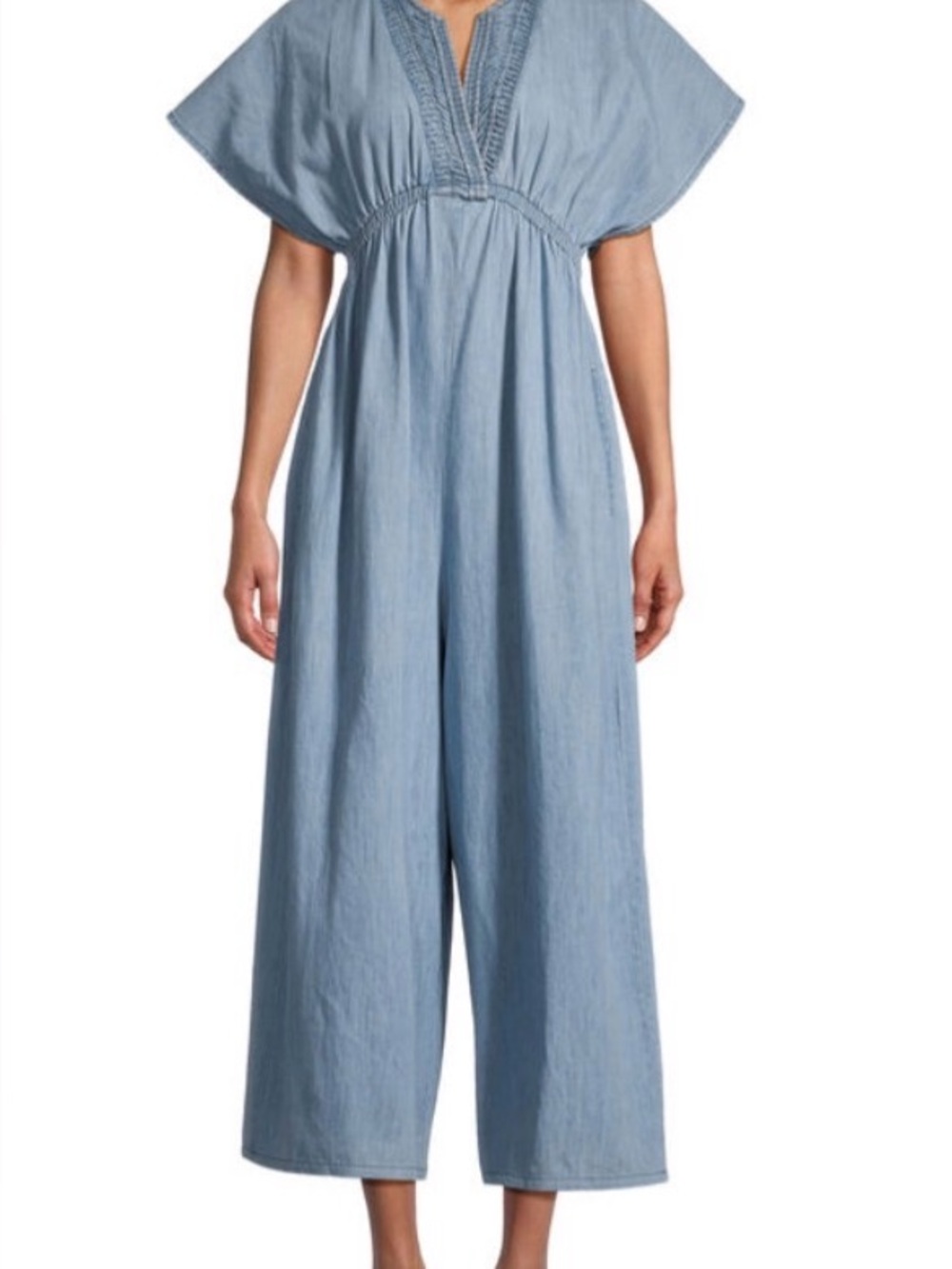 Misha Blue Denim Jumpsuit with Pockets
